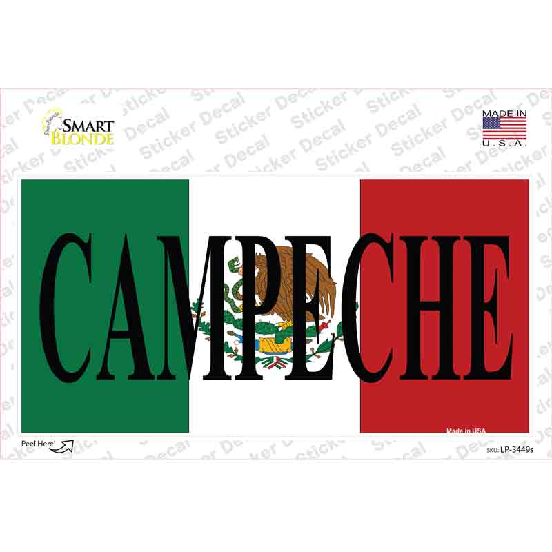 Campeche Mexico Background Novelty Sticker Decal