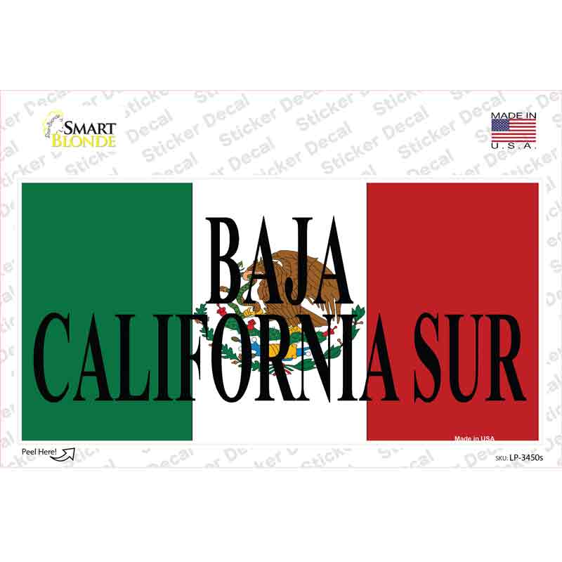 Baja California Sur Background Novelty Sticker Decal