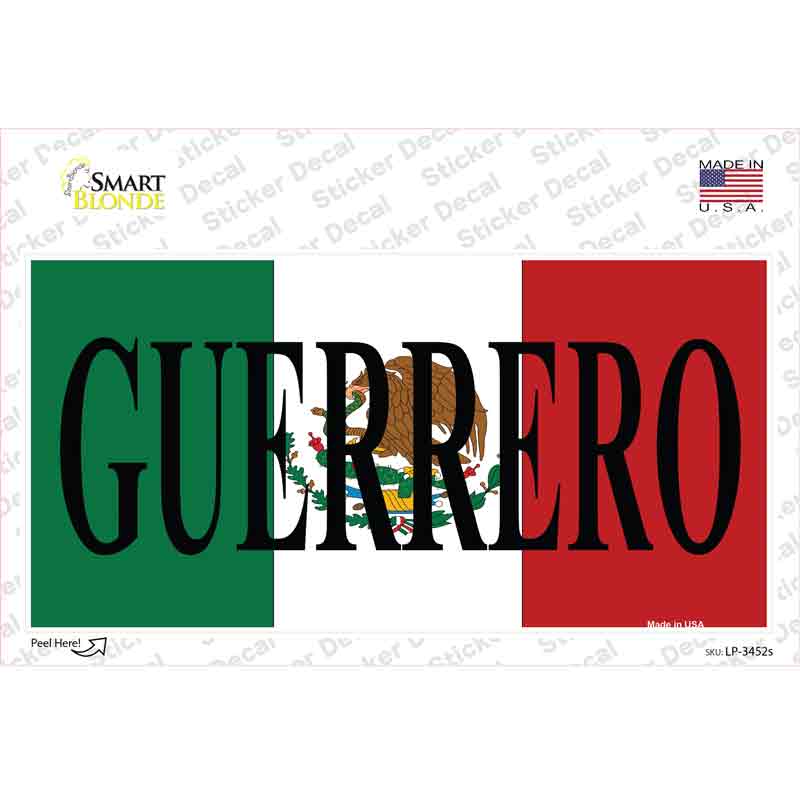 Guerrero Mexico Background Novelty Sticker Decal