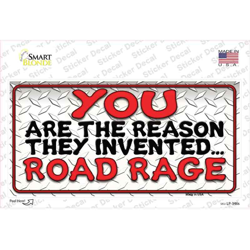 Invented Road Rage Novelty Sticker Decal