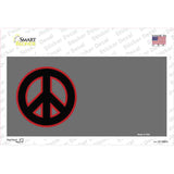 Peace Symbol Offset Novelty Sticker Decal