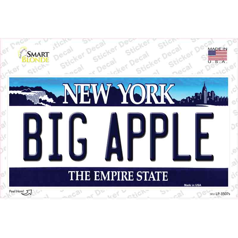 Big Apple New York Background Novelty Sticker Decal