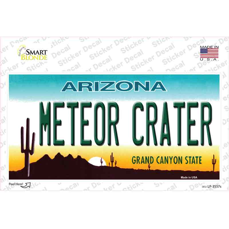 Arizona Meteor Crater Novelty Sticker Decal