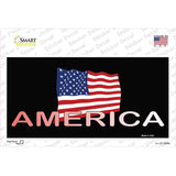 American Flag Black Novelty Sticker Decal