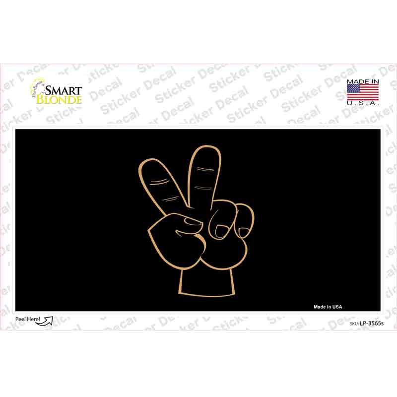 Peace Fingers Novelty Sticker Decal