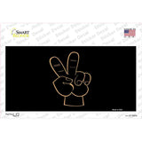 Peace Fingers Novelty Sticker Decal
