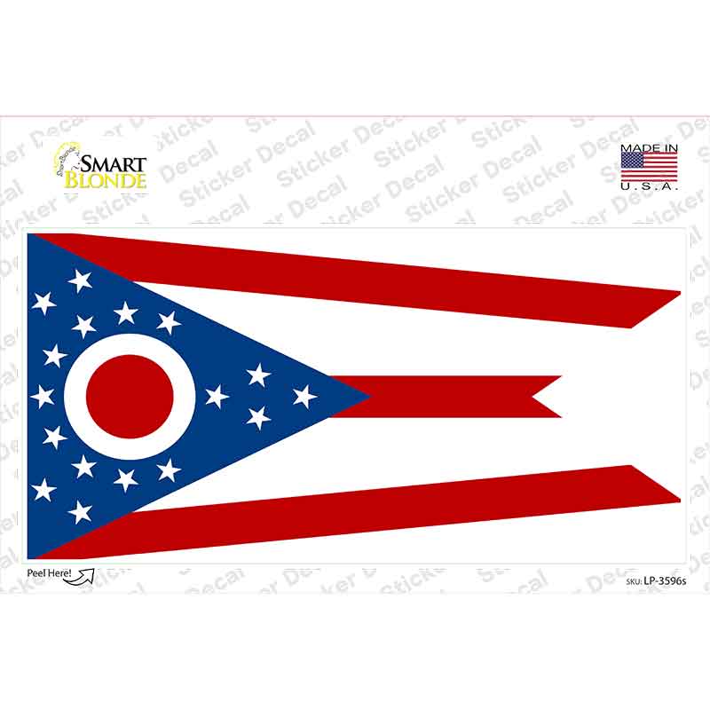 Ohio State Flag Novelty Sticker Decal