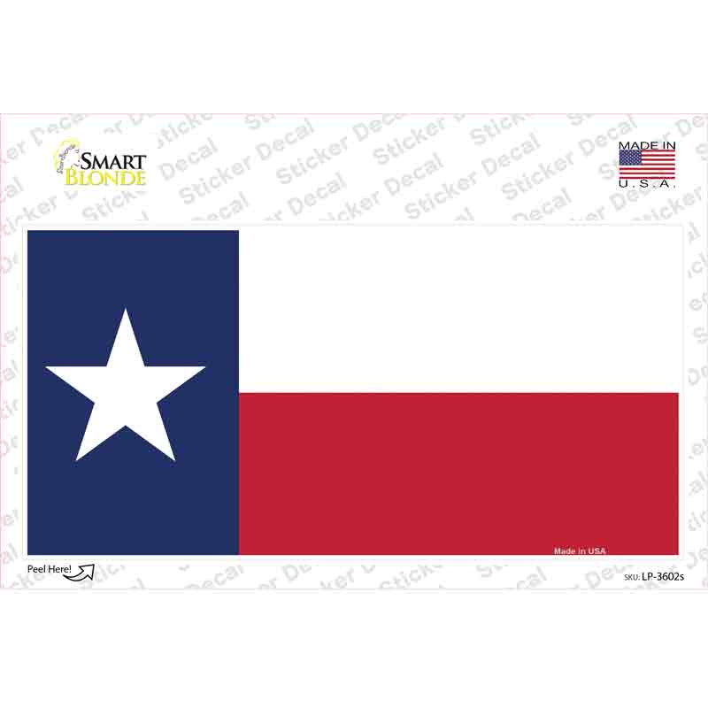 Texas State Flag Novelty Sticker Decal