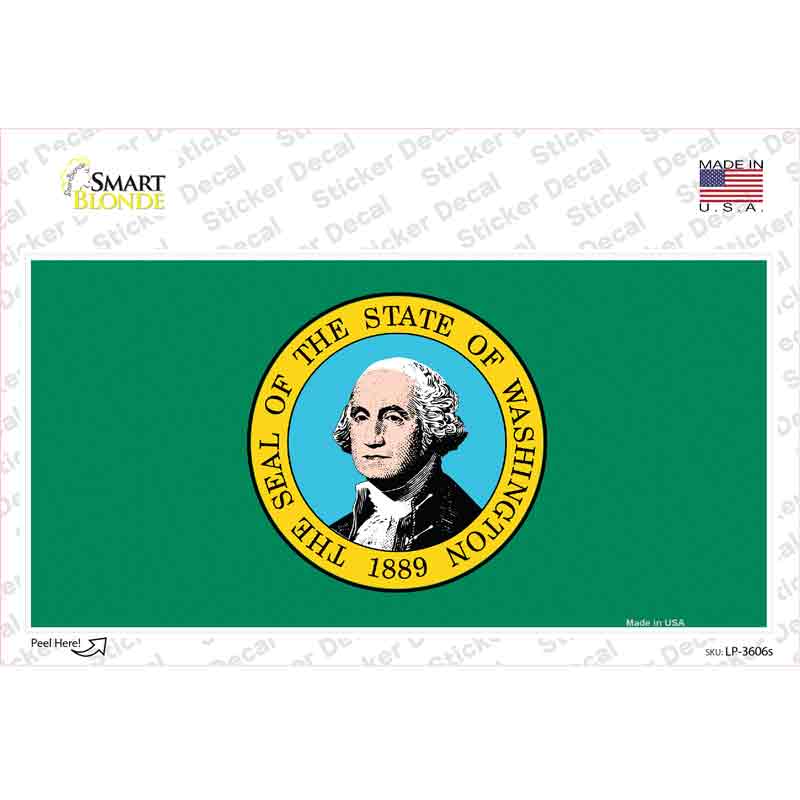 Washington State Flag Novelty Sticker Decal