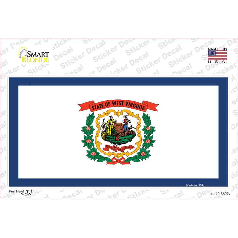 West Virginia State Flag Novelty Sticker Decal