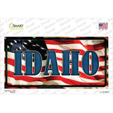 Idaho on American Flag Novelty Sticker Decal