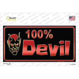 100% Devil Novelty Sticker Decal