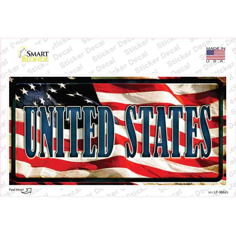 United States Flag Novelty Sticker Decal