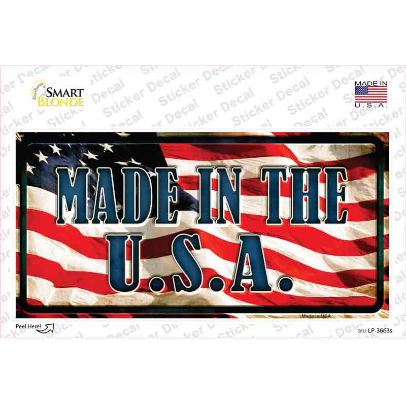 Made In The USA Novelty Sticker Decal