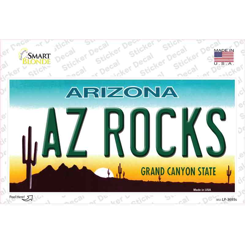 Az Rocks Novelty Sticker Decal
