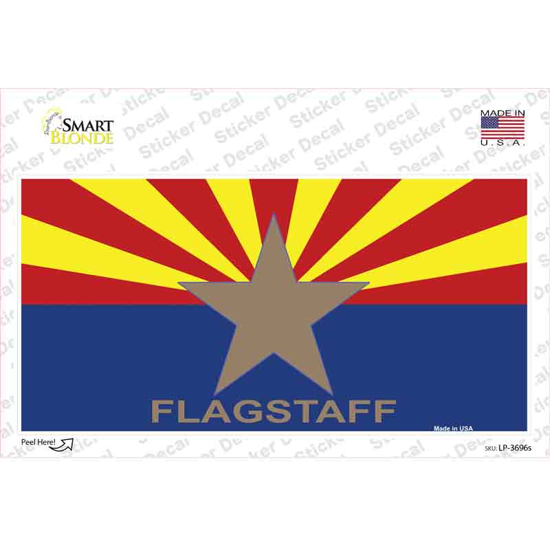 Flagstaff Arizona State Flag Novelty Sticker Decal