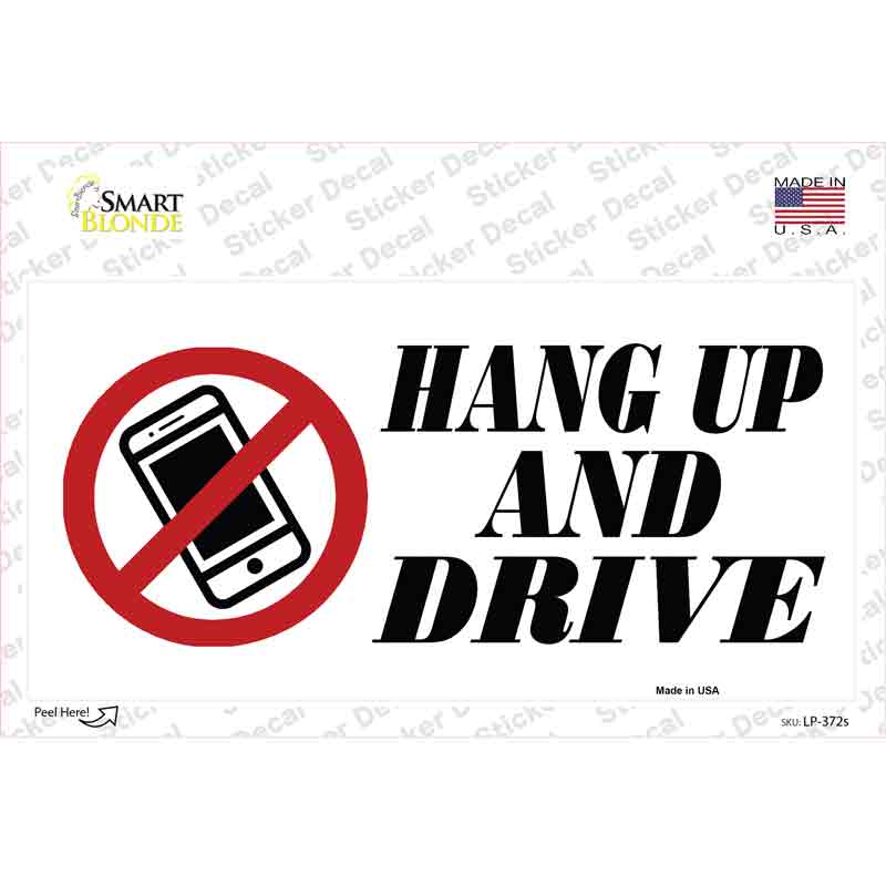 Hang Up No Cell Phones Novelty Sticker Decal