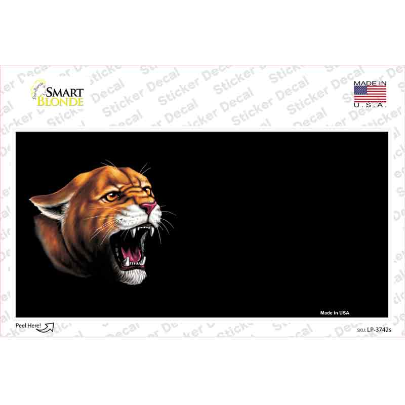 Cougar Offset Novelty Sticker Decal