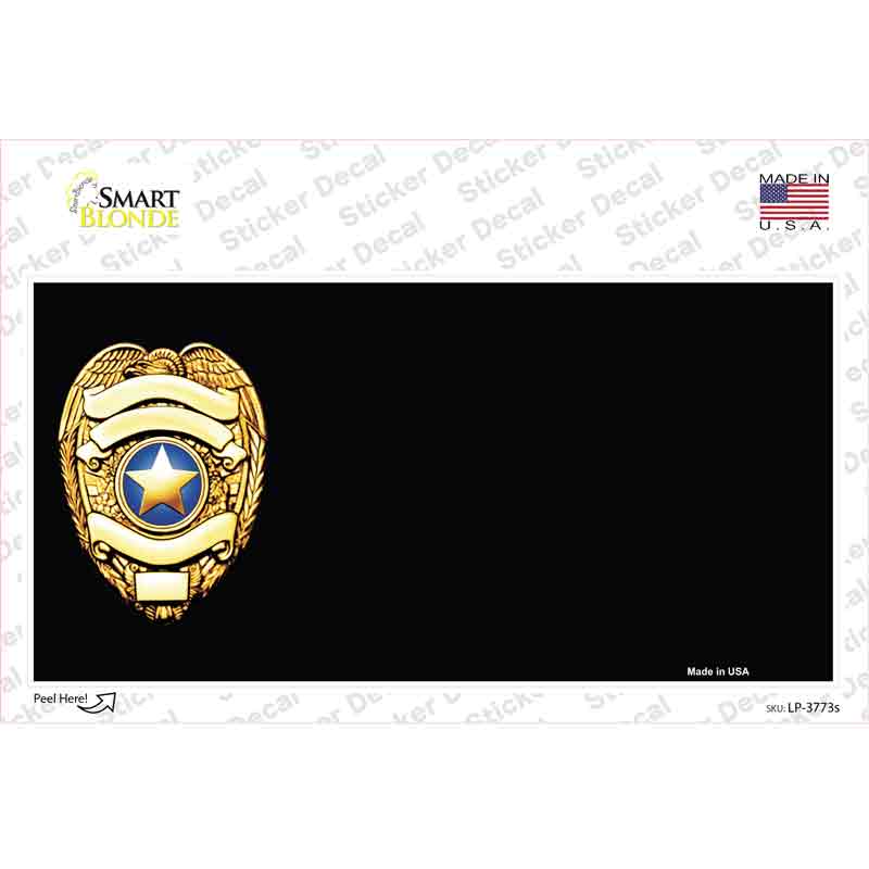 Police Badge Offset Novelty Sticker Decal