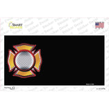 Fire Maltese Cross Offset Novelty Sticker Decal