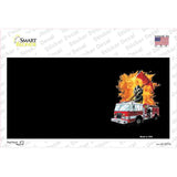 Fire Engine Flames Flaming Ax Offset Novelty Sticker Decal