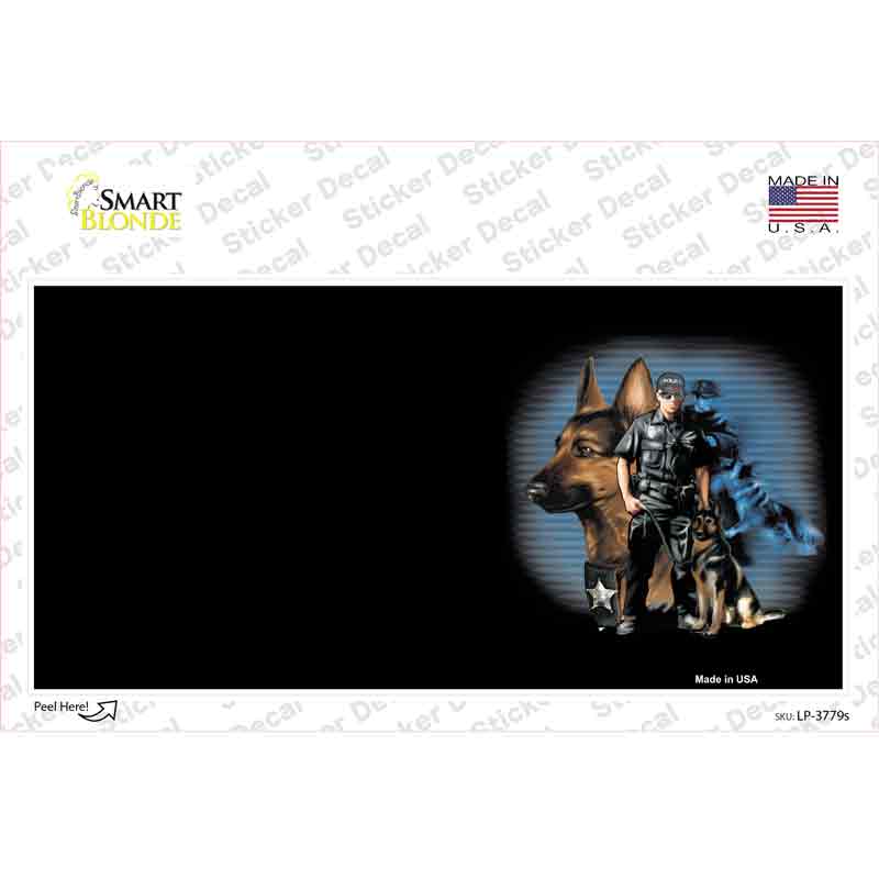 Policeman K9 Dog Offset Novelty Sticker Decal