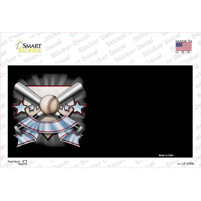 Baseball Banner Offset Novelty Sticker Decal