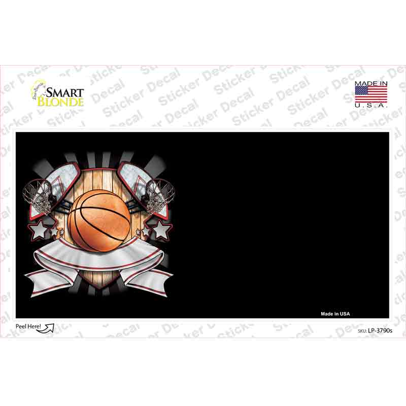 Basketball Banner Offset Novelty Sticker Decal