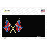 Crossed Rebel Flags Offset Novelty Sticker Decal