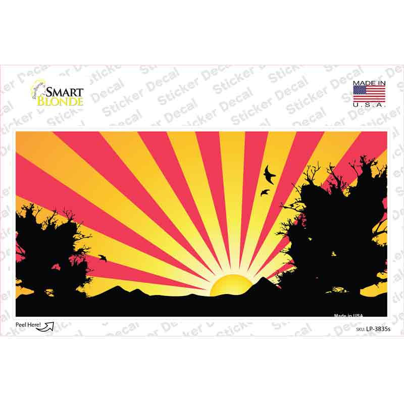 Southwest Red Sunset Novelty Sticker Decal