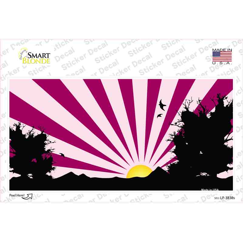 Southwest Pink Sunset Novelty Sticker Decal
