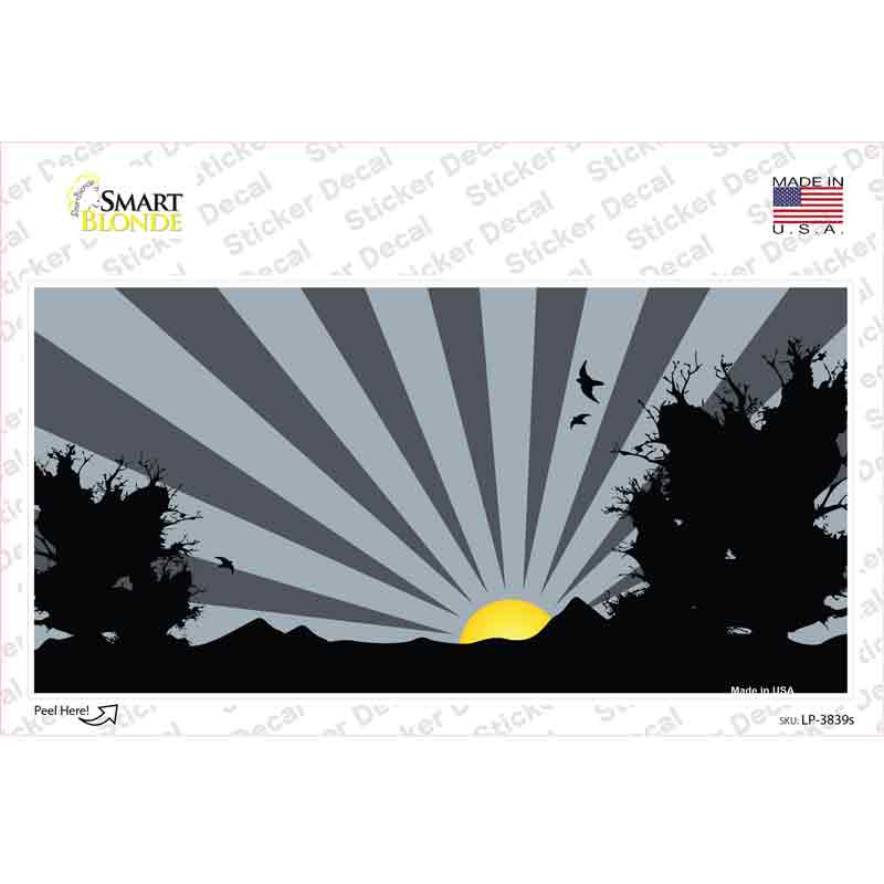 Southwest Gray Sunset Novelty Sticker Decal