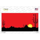 Southwest Cactus Sunrise Red Novelty Sticker Decal