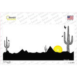 Southwest Cactus Sunrise White Novelty Sticker Decal