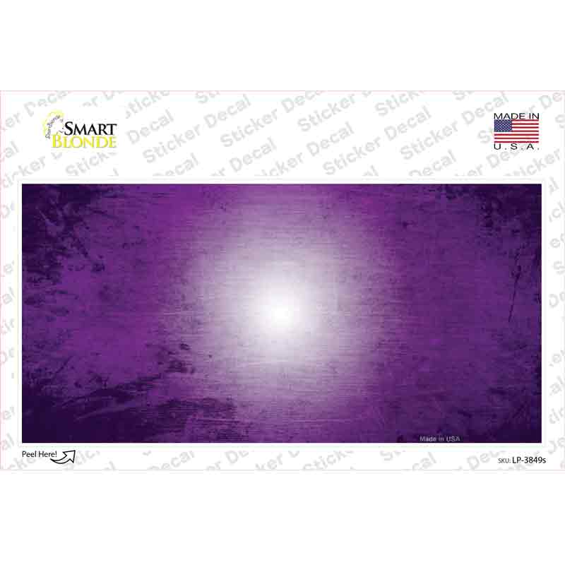 Purple White Fade Scratched Novelty Sticker Decal