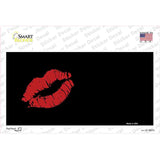 Red Lips Offset Novelty Sticker Decal