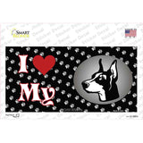 I Love My Doberman Novelty Sticker Decal