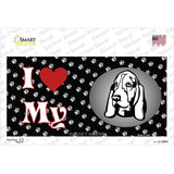 I Love My Basset Hound Novelty Sticker Decal