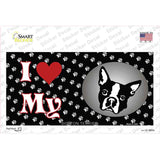 I Love My Boston Terrier Novelty Sticker Decal