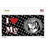 I Love My Bulldog Novelty Sticker Decal