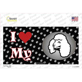 I Love My Poodle Novelty Sticker Decal