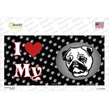 I Love My Pug Novelty Sticker Decal