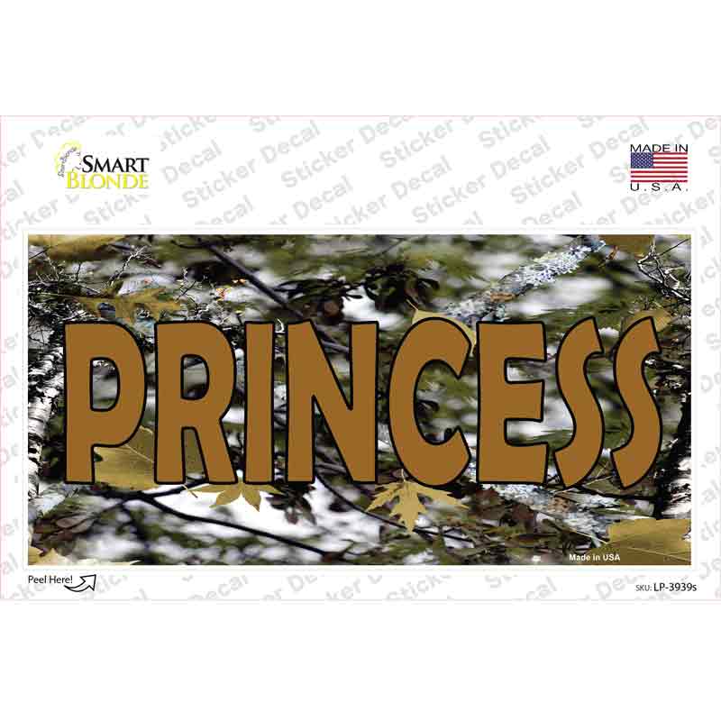 Princess Camouflage Novelty Sticker Decal