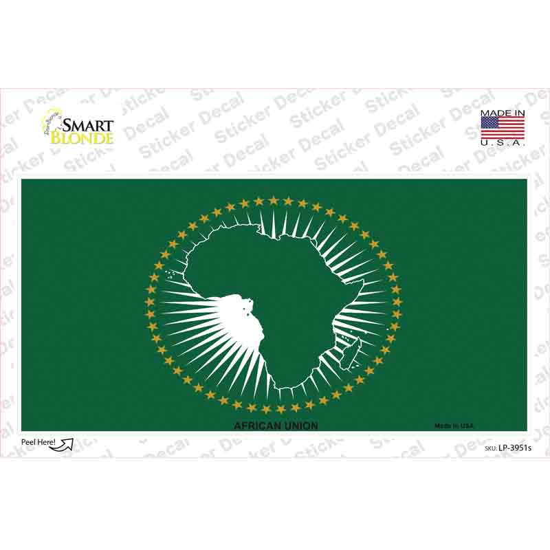 African Union Flag Novelty Sticker Decal