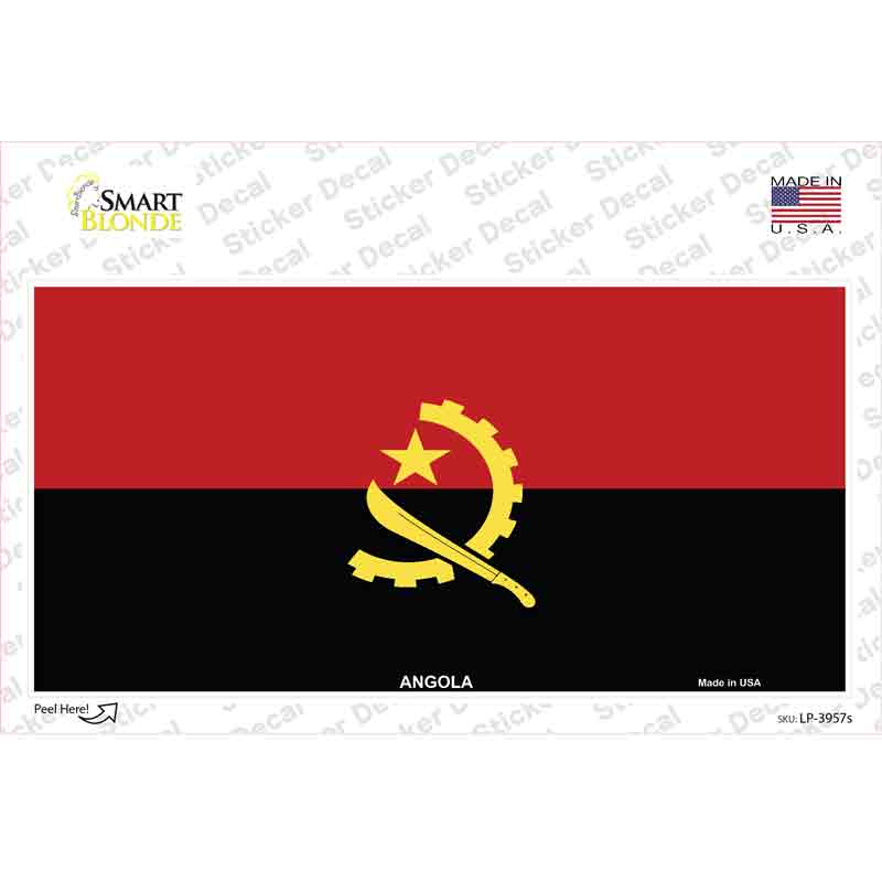 Angola Flag Novelty Sticker Decal