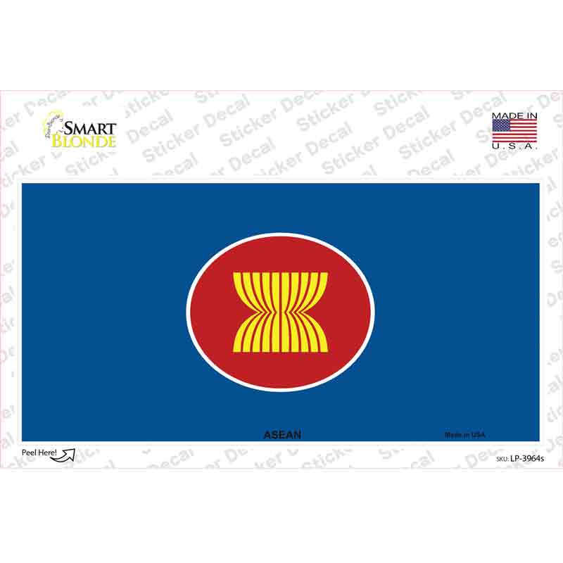 Asean Flag Novelty Sticker Decal