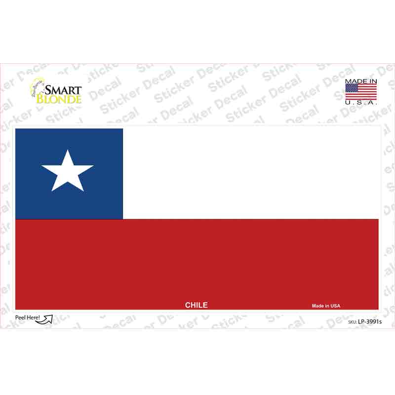 Chile Flag Novelty Sticker Decal