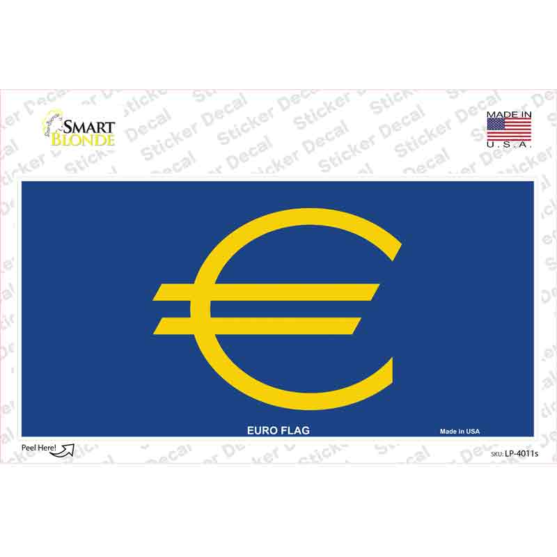 Euro Flag Novelty Sticker Decal
