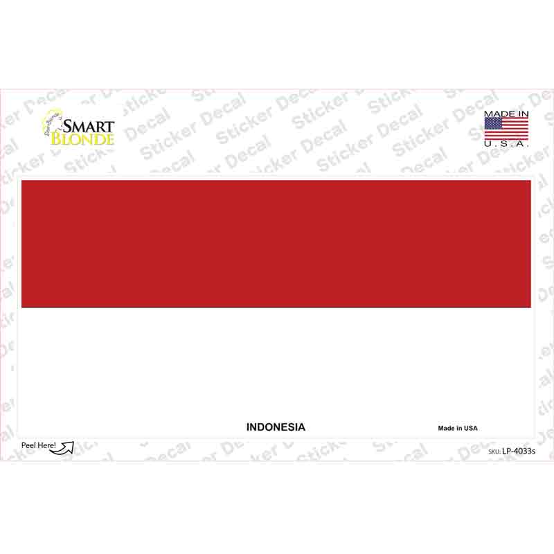Indonesia Flag Novelty Sticker Decal