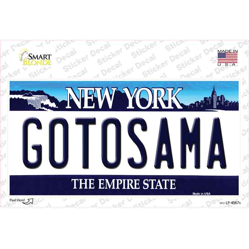 Gotosama New York Novelty Sticker Decal